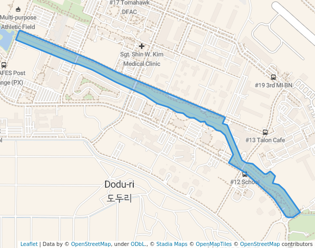 walking in Canal Park map in Pyeongtaek