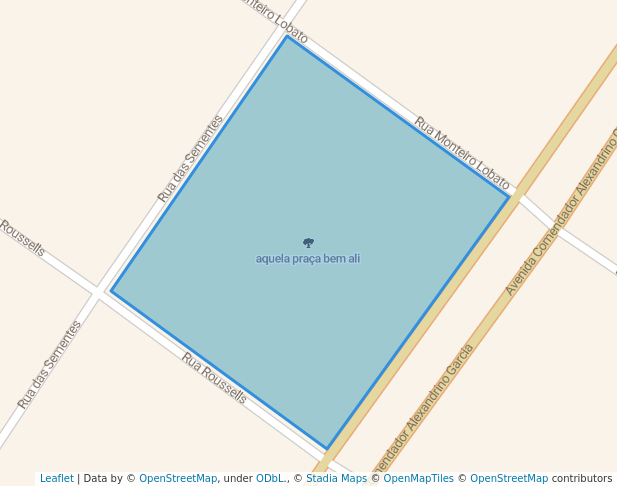 walking in aquela praça bem ali map in Uberlândia