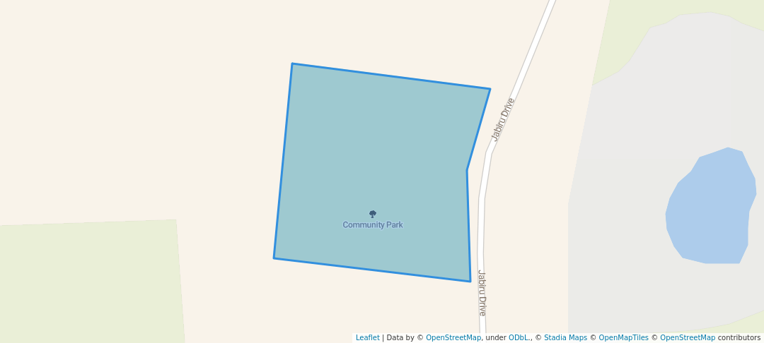 walking in Community Park map in Crooked Tree