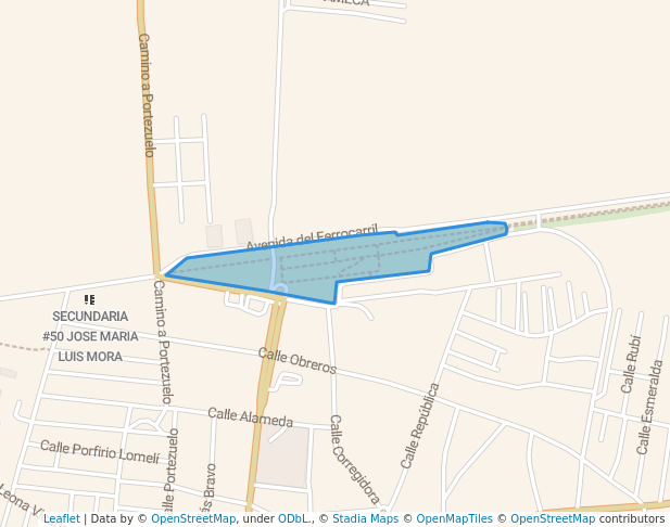 walking in Parque Ex estación del tren Ameca map in Ameca