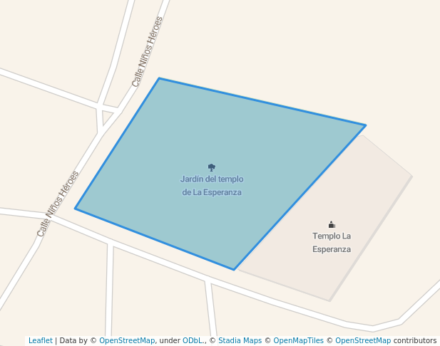 walking in Jardín del templo de La Esperanza map in Ameca