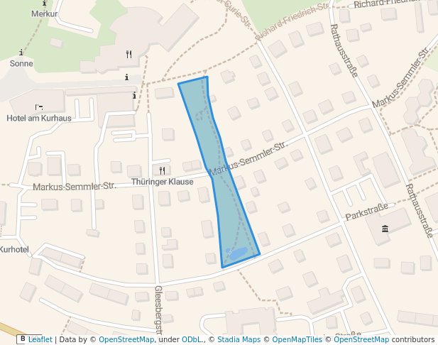 walking in Richard-Friedrich-Park map in Aue-Bad Schlema