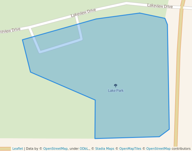 walking in Lake Park map in Brentwood