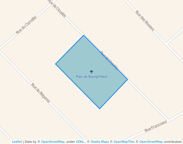 walking in Parc du Bourg-Fleuri map in L'Assomption