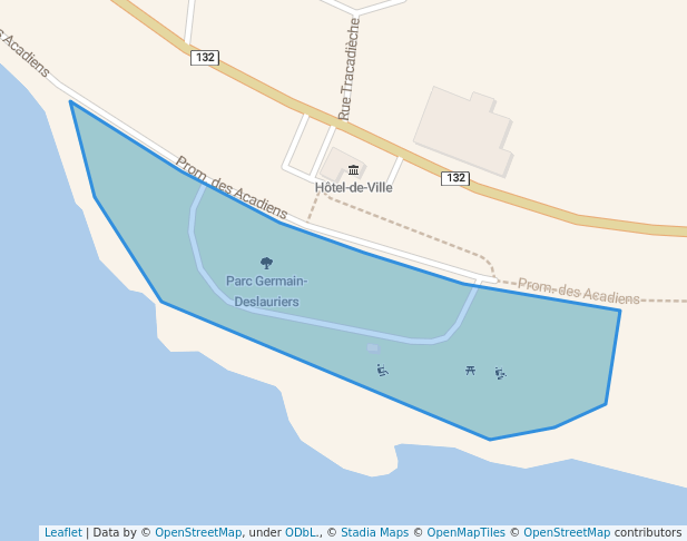 walking in Parc Germain-Deslauriers map in Carleton-sur-Mer