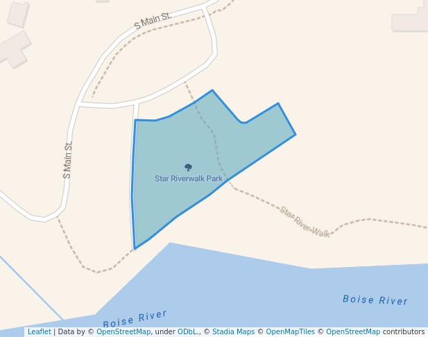 walking in Star Riverwalk Park map in Star