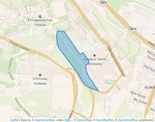 walking in ktü proje1 map in Trabzon