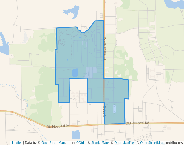 walking in Johnson County Park map in Nineveh