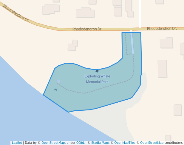 walking in Exploding Whale Memorial Park map in Florence