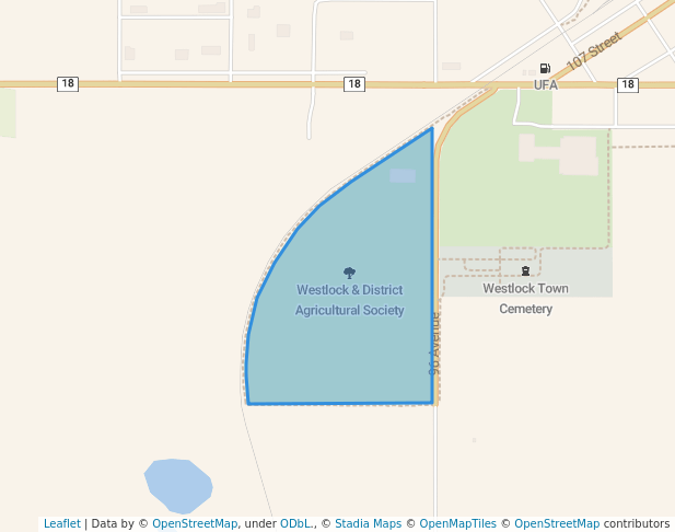 walking in Westlock & District Agricultural Society map in Westlock