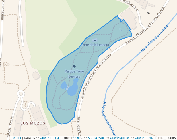 walking in Parque Torre Leonera map in Benahavís