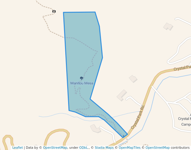 walking in Manitou Mesa map in Manitou Springs