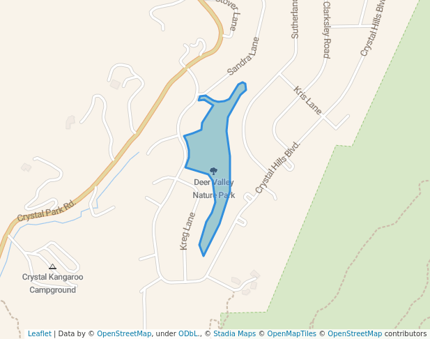 walking in Deer Valley Nature Park map in Manitou Springs