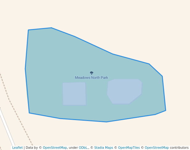 walking in Meadows North Park map in Zimmerman