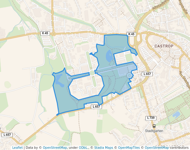 walking in ehem. Zeche Erin Schachtanlage 1/2/4/7 map in Castrop-Rauxel
