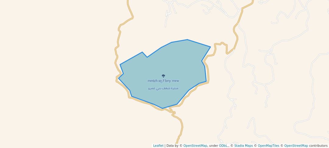 walking in منتزه شعف بني عمرو map in Bani Amr