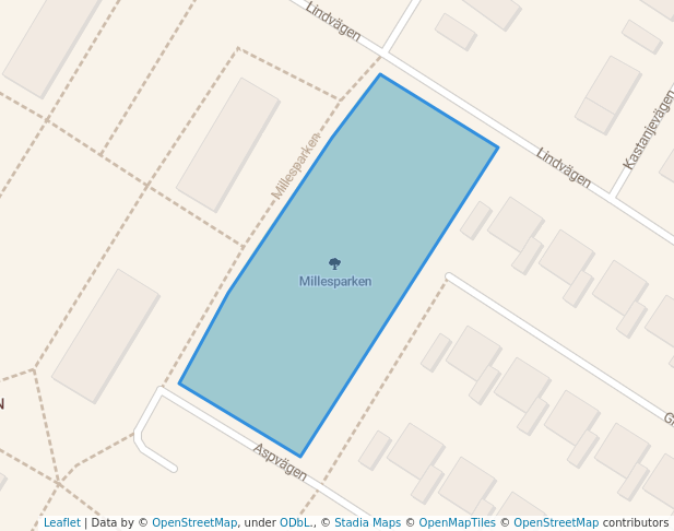 walking in Millesparken map in Hällefors