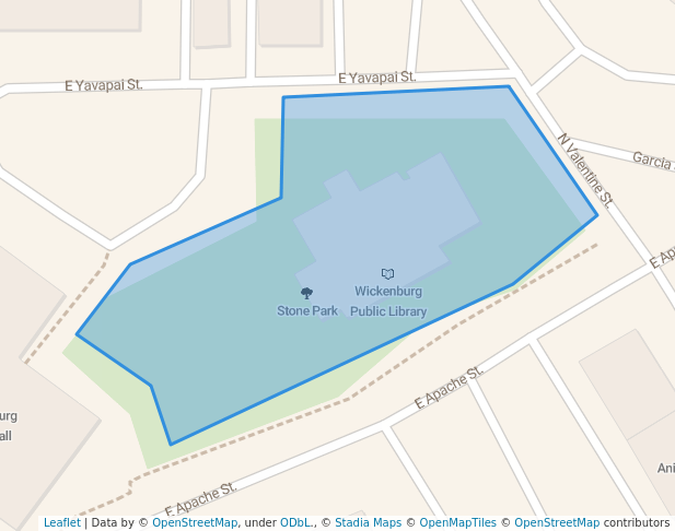 walking in Stone Park map in Wickenburg