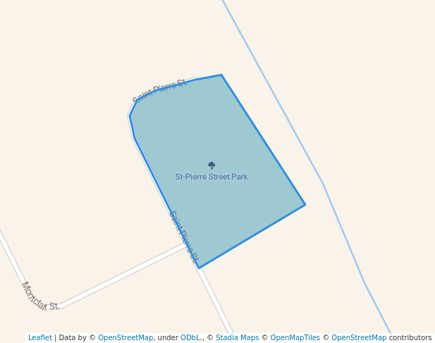 walking in St-Pierre Street Park map in Shédiac