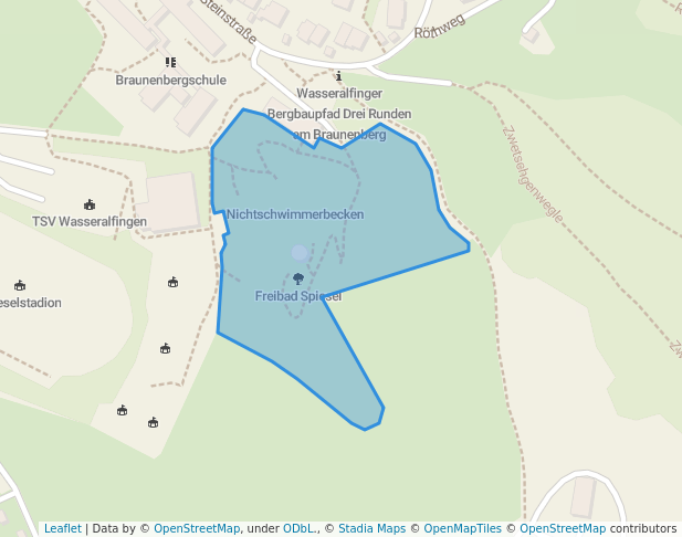 walking in Freibad Spiesel map in Aalen