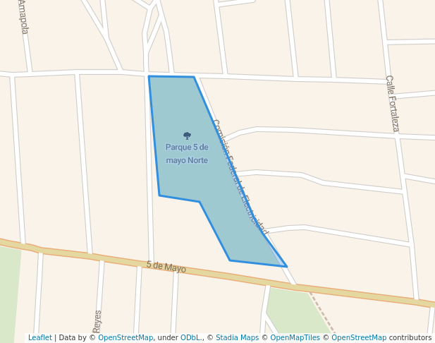 walking in Parque 5 de mayo Norte map in Ejido de Tequisistlán Primero