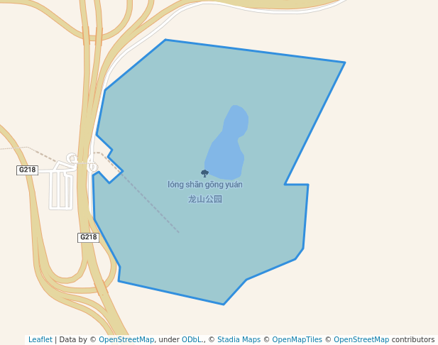 walking in 龙山公园 map in Ba Yin Guo Leng Meng Gu Zi Zhi Zhou