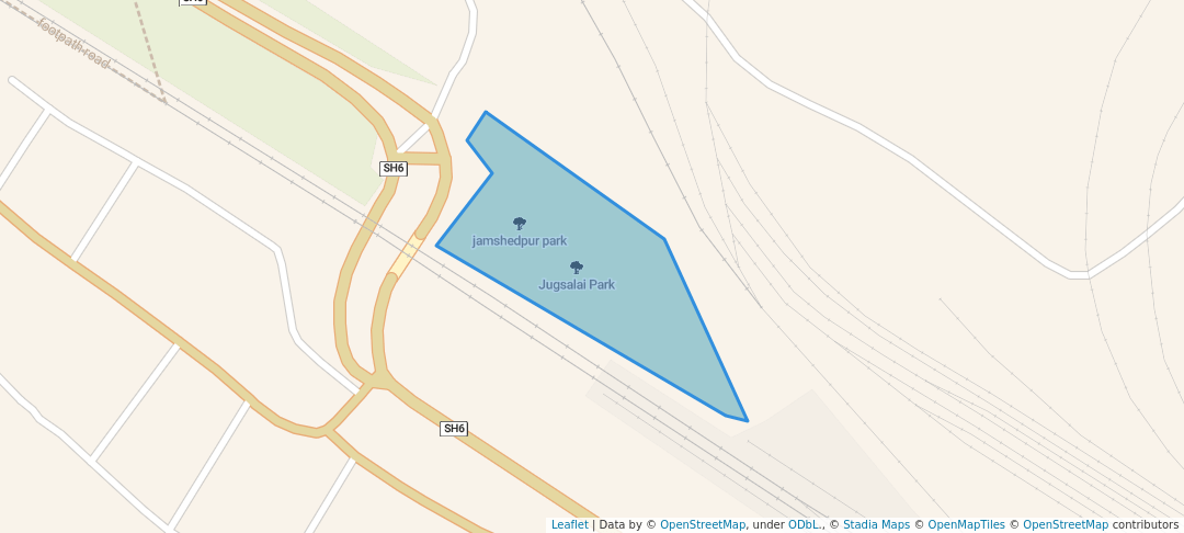 walking in Jugsalai Park map in Jamshedpur