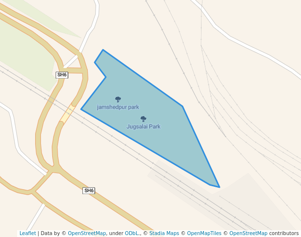 walking in Jugsalai Park map in Jamshedpur