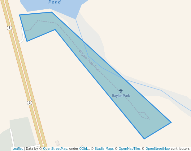 walking in Baylor Park map in Kilmarnock