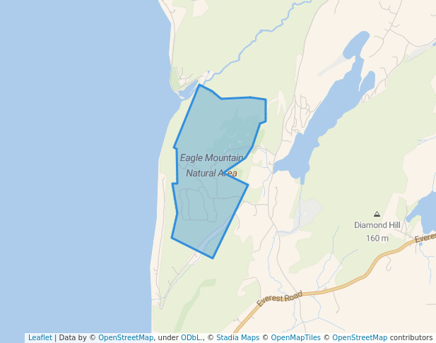 walking in Eagle Mountain Natural Area map in South Hero