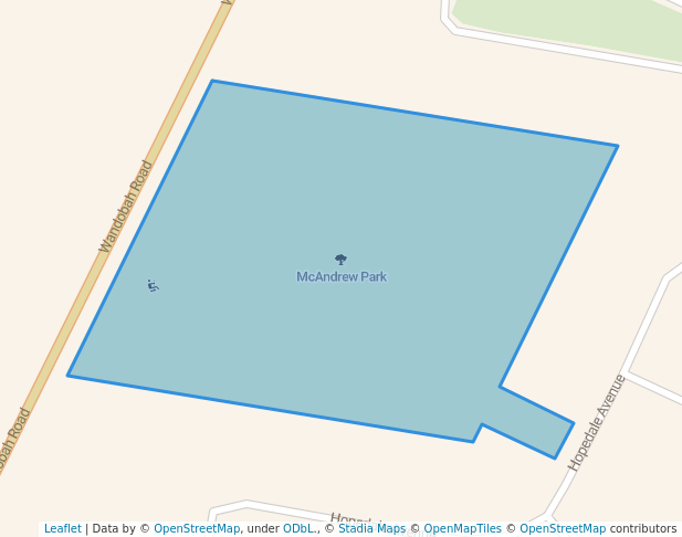 walking in McAndrew Park map in Gunnedah