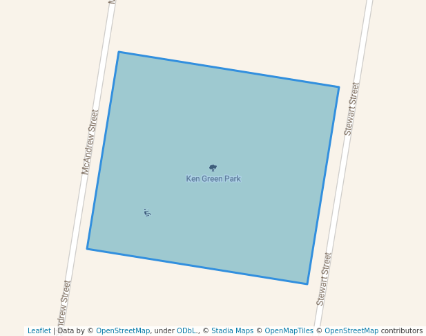 walking in Ken Green Park map in Gunnedah