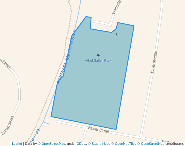 walking in Athol Gallen Park map in Gunnedah