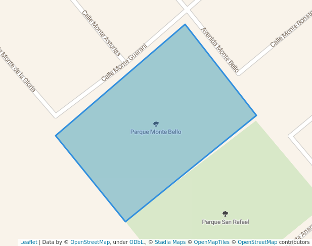 walking in Parque Monte Bello map in Zacatecas