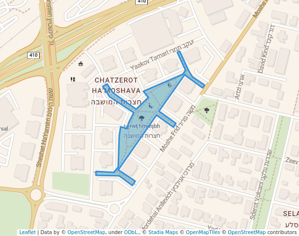 walking in חצרות המושבה map in Rehovot