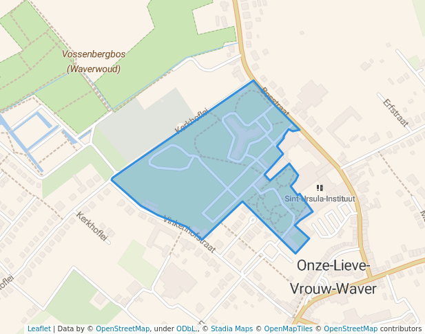 walking in Park en Domein Scholen- en Kloostercomplex Sint-Ursula map in Sint-Katelijne-Waver