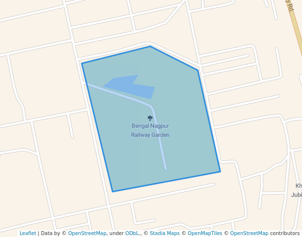 walking in Bengal Nagpur Railway Garden map in Kharagpur