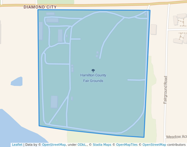 walking in Hamilton County Fair Grounds map in McLeansboro
