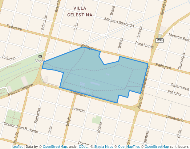 Parque Eva Perón in Villa Mercedes | Map and Routes