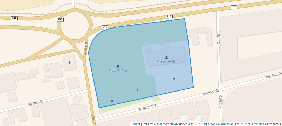 walking in Plaza Del Mar map in Manta