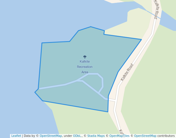 walking in Kalkite Recreation Area map in Kalkite