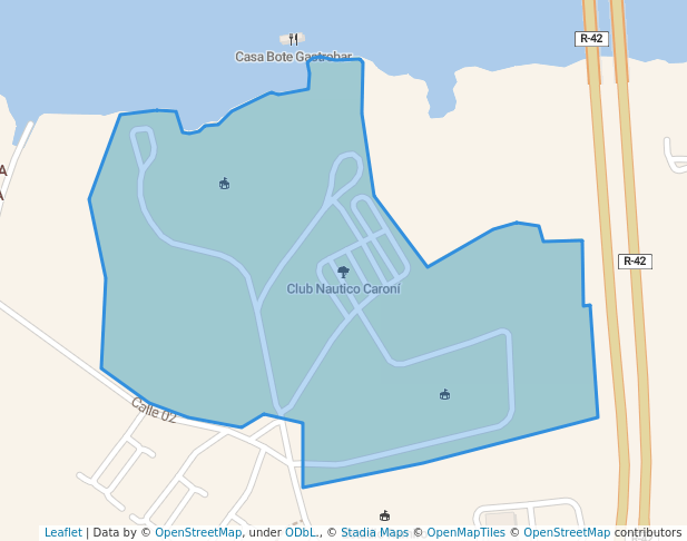 walking in Club Nautico Caroní map in Guayana City