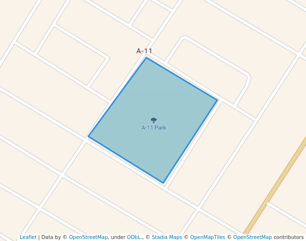 walking in A-11 Park map in Kalyani