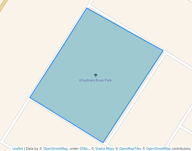 walking in Khudiram Bose Park map in Kalyani
