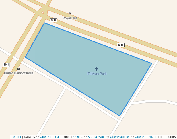 walking in ITI More Park map in Kalyani