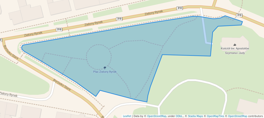 walking in Plac Zielony Rynek map in Czempiń
