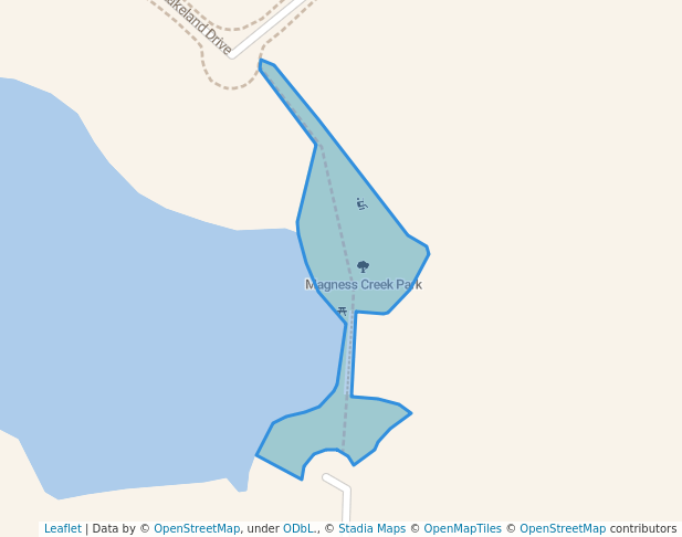 walking in Magness Creek Park map in Cabot