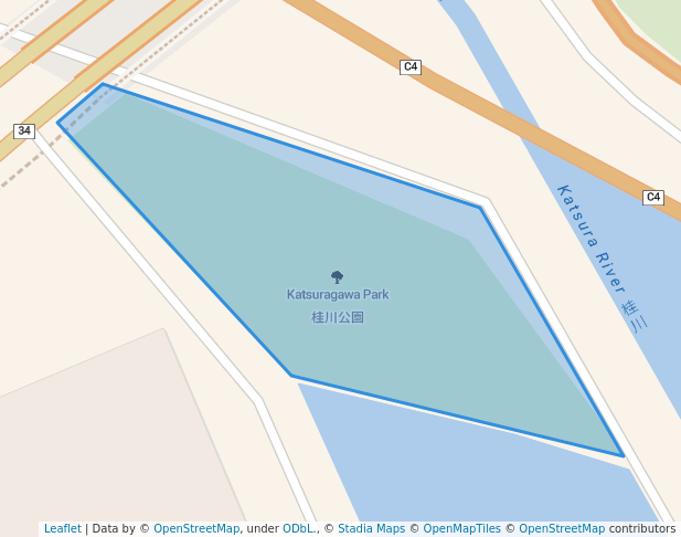 walking in 桂川公園 map in Ami