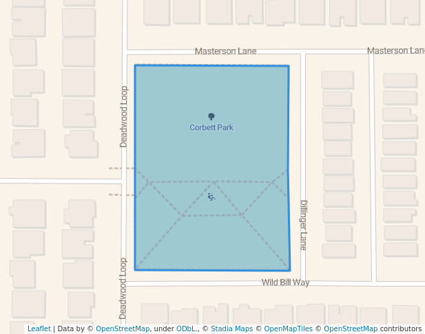 walking in Corbett Park map in Belgrade