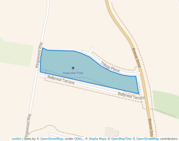 walking in Haeusler Park map in West Wodonga